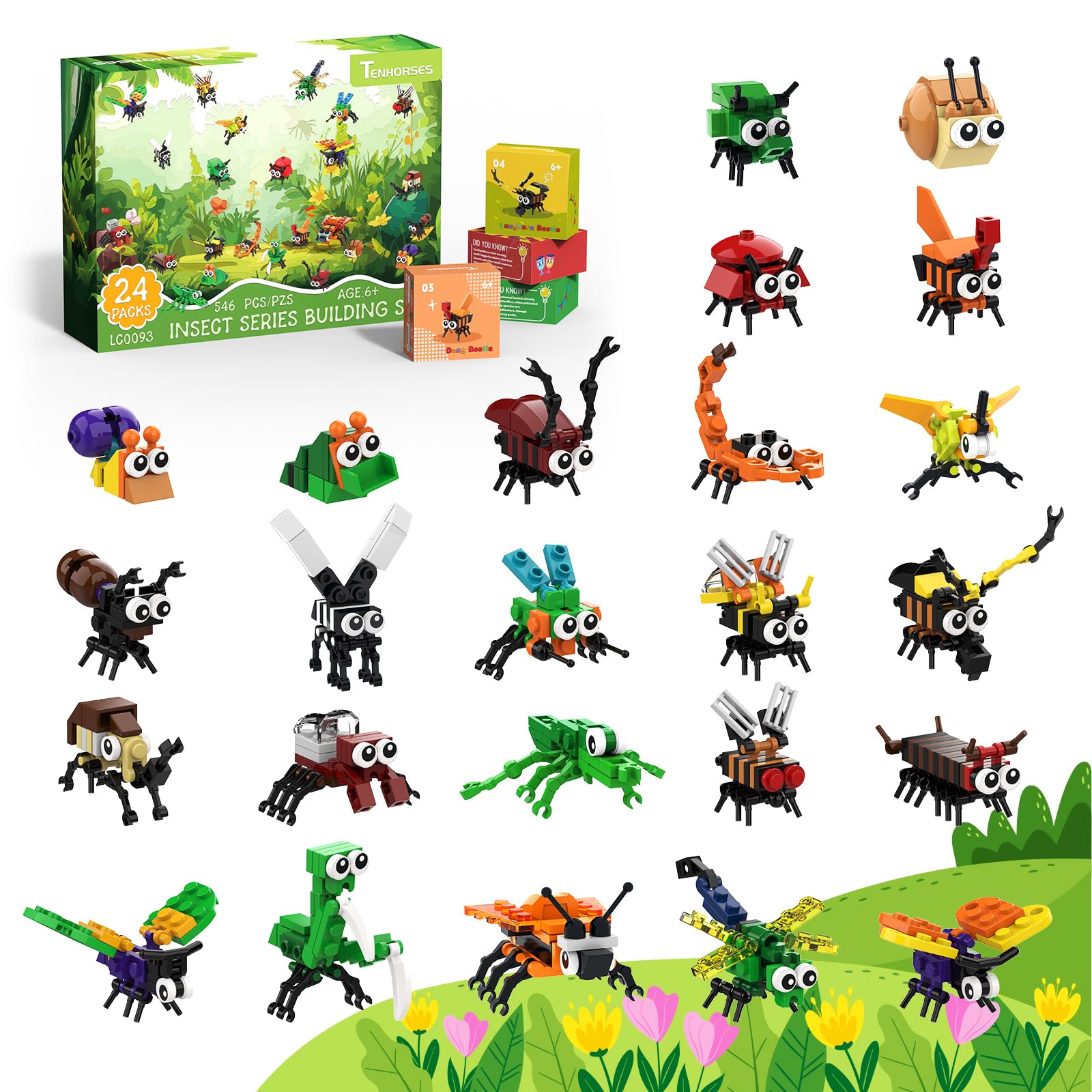 bugbug様25サイズ 138IGTハーフユニット2枚2セットグリップ1セット Amazon.com: Party Favors for Kids 24 Pack Insect Building Sets